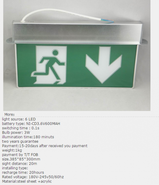 Emergency Exit light