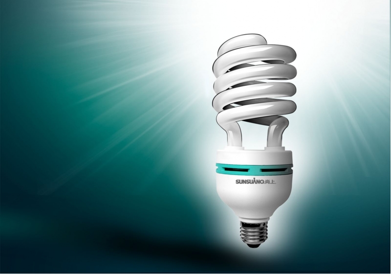 HALF spiral energy saving lamp