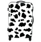 Cow pattern pc and abs travel luggage