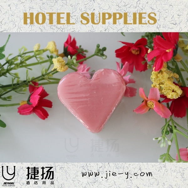 Heart shape logo printing hotel Soap