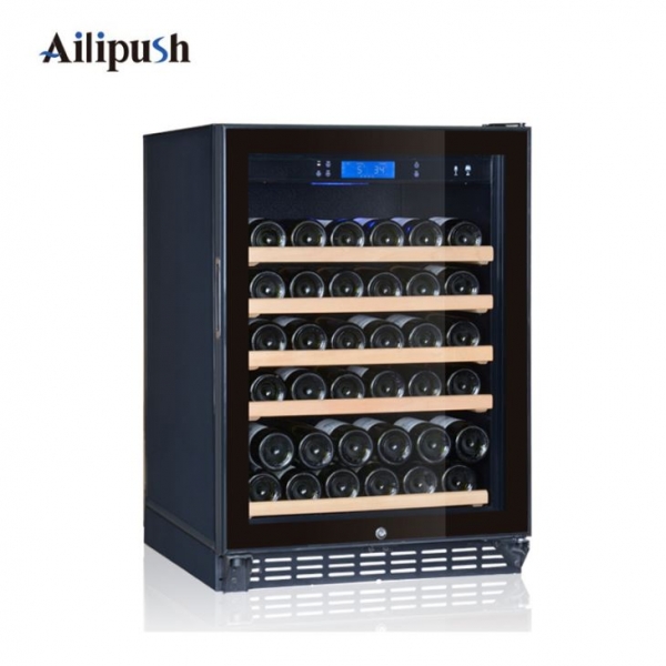 46 Bottles Wooden Shelves Compressor Wine Cooler