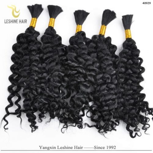 Leshinehair Full Cuticle Unprocessed Virgin Shedding Free Kinky Curly Bulk of Human Hair