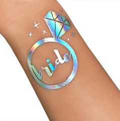 2017 Newest Bachelorette tattoo sticker with rainbow Hologram color