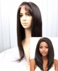 130% frontal lace wig Brazilian straight half