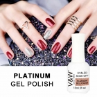 Super Color Gel Paints Crystal Lacquer Nail Art Glitter Pearl Diamonds Soak off UV LED Platinum Gel Nail Polish