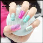 Pink point design nail