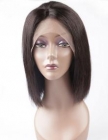 Straight Pre-Plucked Front Natural Color Human Hair Full Lace Wigs