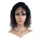 Human Hair Wig 1b/4 Ombre Color Curly Lace Front Wig 16 Inch Factory Price Lace Wig