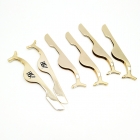 Private Label Stainless Steel False Eyelash Tweezers