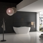 Solid surface resin stone bathtub