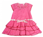 Baby girl red woven floucing skirt (GS068)