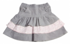 Baby girl gray floucing woven skirt (GS072)
