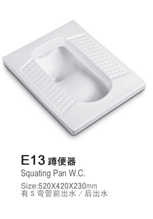 Squatting pan
