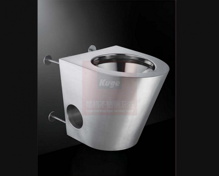 450mm Stainless steel wash-down P-trap toilet pan(prison style)(KG-T450)