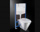 Stainless steel wall-hung P-trap with inside bracket(plastic cistern)(KG-T208AP-G)