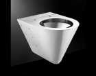 Stainless steel wall hung P-trap toilet pan(KG-T208P-G)