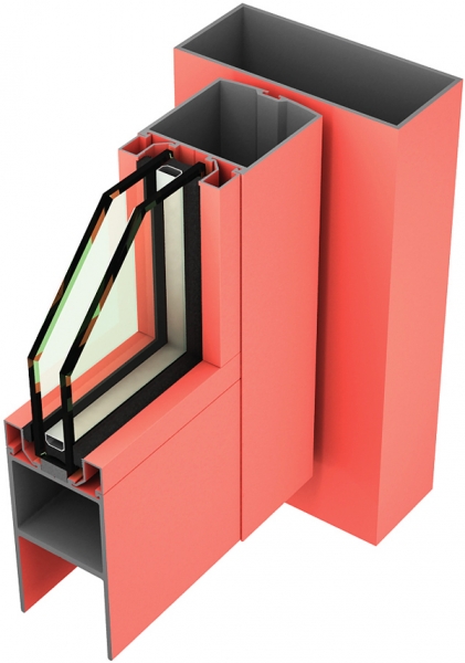 Curtain Wall Frame(HY-46 Light Red)