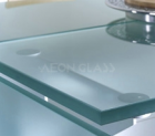 Acid etched glass