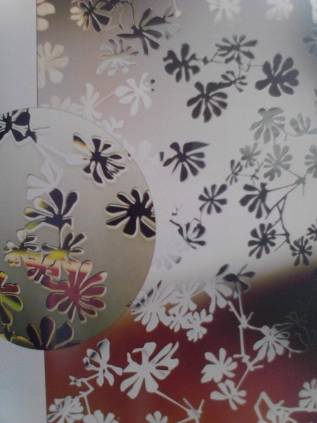 Acid etched glass