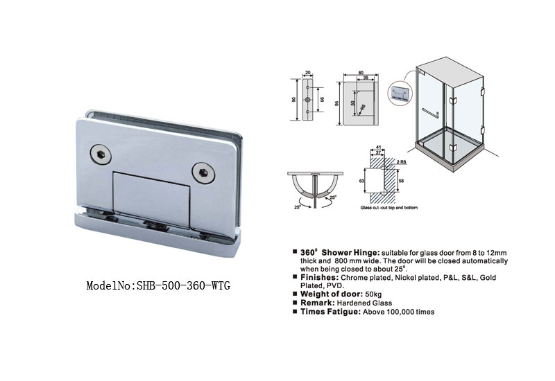 Shower door hinge