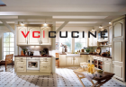 Modern L shape PVC cream kitchen cabinet set— VC-KEP-26