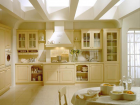 European  glass window design PVC kitchen cabinet— VC-KPE-04