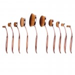 America best selling products rose gold oval makeup brush set cosmetics makeup brushes