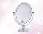 Oval double-sided table mirror